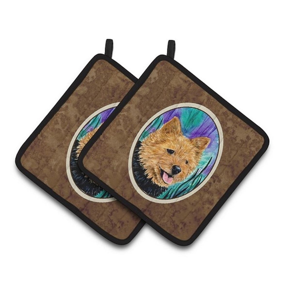Carolines Treasures Norwich Terrier Pair of Pot Holders, 7.5 x 3 x 7.5 in. - SS8431PTHD