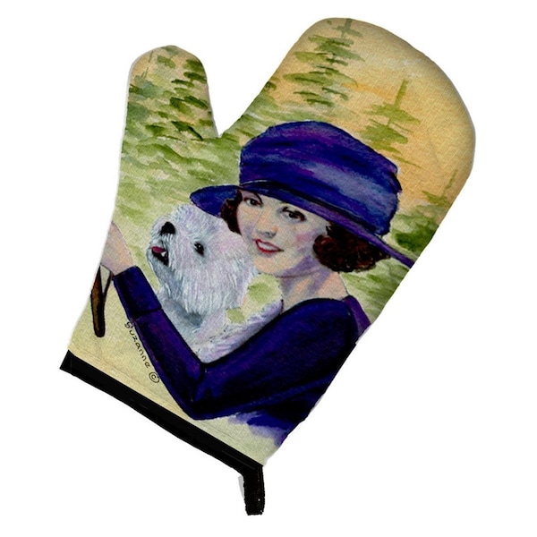 Carolines Treasures Woman driving with Her Westie Oven Mitt - SS8532OVMT