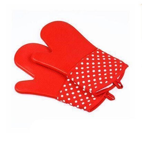 Karving King Silicone Oven Mitts, Red - Set of 2 - KKSM