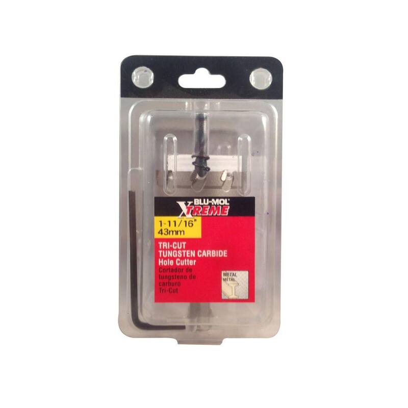 Cortador de agujeros de carburo de tungsteno Xtreme Tri-Cut de 1-11/16 pulgadas - 3157 de Disston BLU-MOL