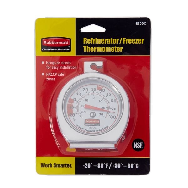 Rubbermaid Commercial Analog Mechanical Food Service Thermometer with -20 to 80 (F) - FGR80DC
