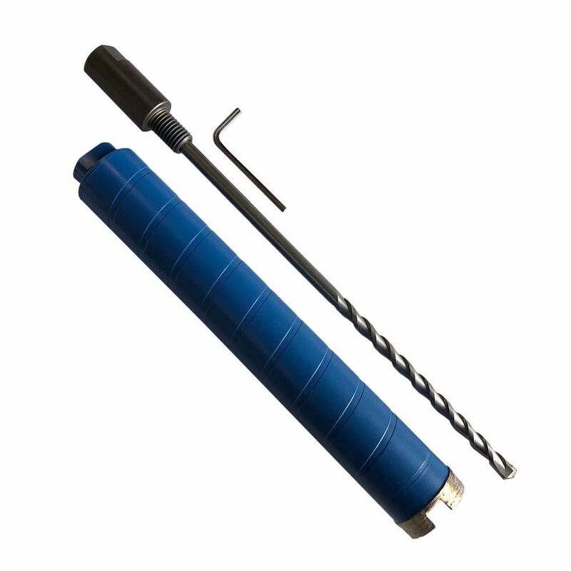 Broca de diamante en seco de 1-5/8 pulgadas para ladrillo y bloque, con 9.5 pulgadas de profundidad de perforación, adaptador de broca piloto de 5/8 in.-11 - DBP0158A5ADJ16