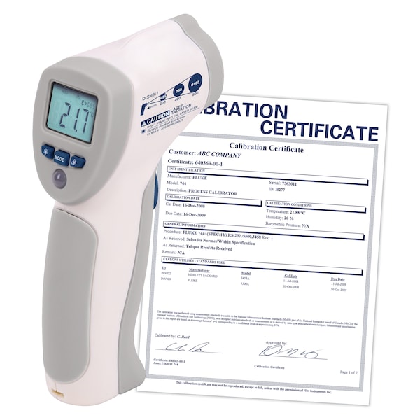 Reed Instruments Food Service Infrared Thermometer, 8:1, 392 Degrees F (200 Degrees C) with NIST Calibration Certificate - FS-200-NIST