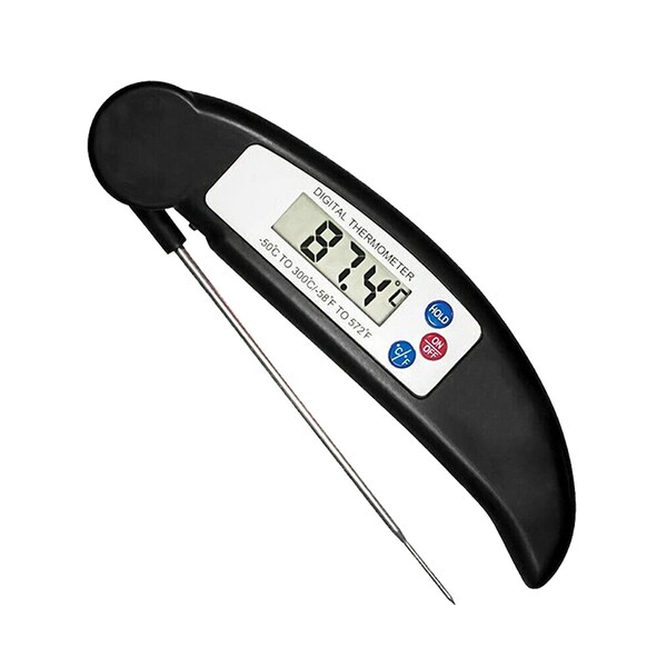 1947Kitchen Instant-Read Stainless Steel Digital Meat and Poultry Thermometer, Black - TI-MIKDT-BLA
