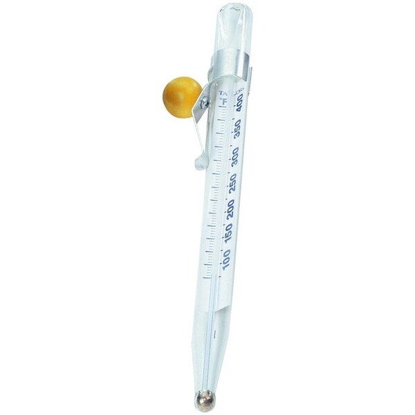 Taylor CandyDeep Fry Thermometer, 100 to 400 deg F, Analog Display, White - 5978