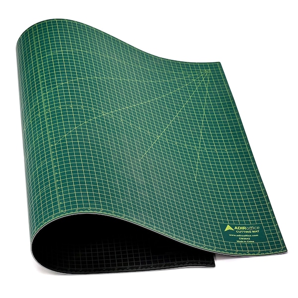 Adiroffice Self-Healing 5-Ply Double-Sided Craft Cutting Mat, Green Black - ADICM3042-MK