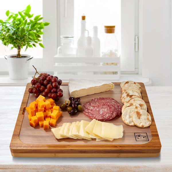 Seville Classics Cutting Board, Bamboo Wood, 7 Color Coded - BMB17076
