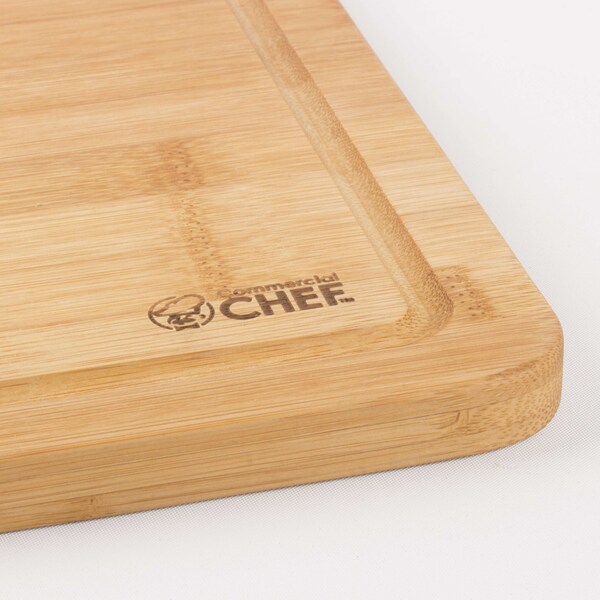 Commercial Chef Cutting Board Charcuterie Station for Serving Meats, Cheese and Vegetables, Bamboo Large - CHB201
