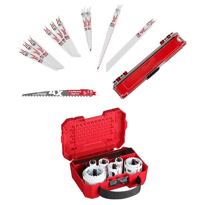 Set de sierra perforadora bimetálica de propósito general Milwaukee Hole Dozer con juego de hojas para sierra reciproca SAWZALL (28 piezas) - 49-22-4029-49-22-1110H