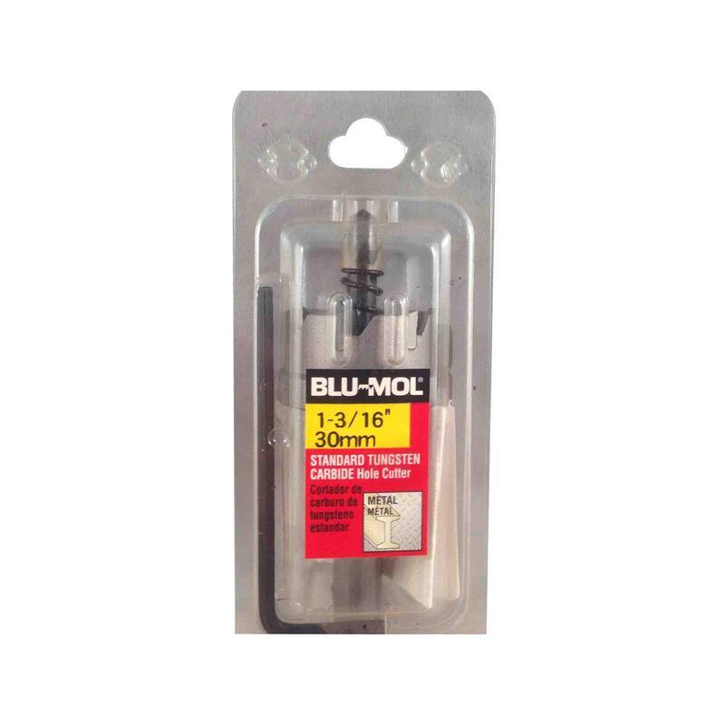BLU-MOL Disston Cortador de agujero estándar de carburo de tungsteno de 1-3/16 pulgadas - 3174