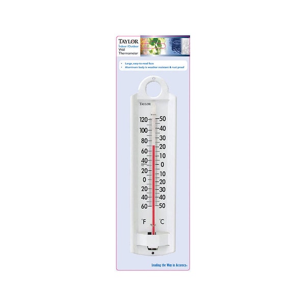 Taylor Taylor Tube Thermometer Aluminum White 8.86 in. - 5135N