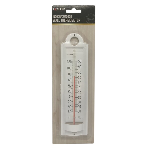 Taylor Taylor Tube Thermometer Aluminum White 8.86 in. - 5135N