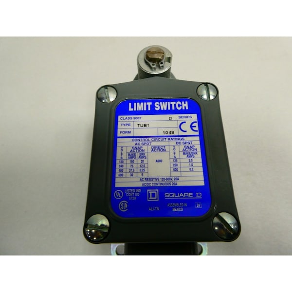 Interruptor de limite cuadrado D 120/240/480/600V-AC 125/250/600V-DC - 9007TUB1