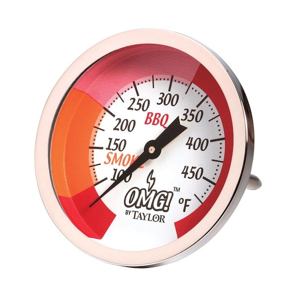 Taylor 100 deg F to 500 deg F Analog Grill Smoker Thermometer - 8436867