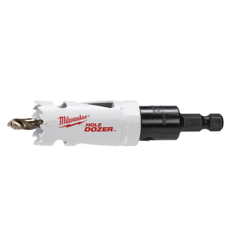 Set de sierra de agujero bimetálica Milwaukee Hole Dozer de propósito general (9 piezas) con SHOCKWAVE Impact Duty Steel Driver Bit Set (45 piezas) - 49-22-4009-48-32-4023.