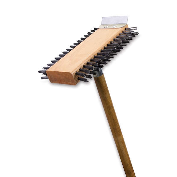 Malish Broiler Brush, 2 Rows, 16 Columns, 40" Handle, PK 12 - BP-SS-40