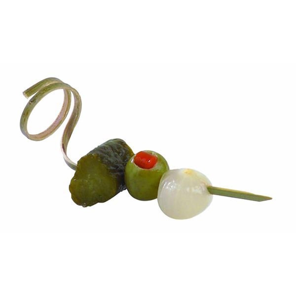 Packnwood 3.5 In. Bamboo Top Twisted Skewer, 2000PK - 210BBTWIST9