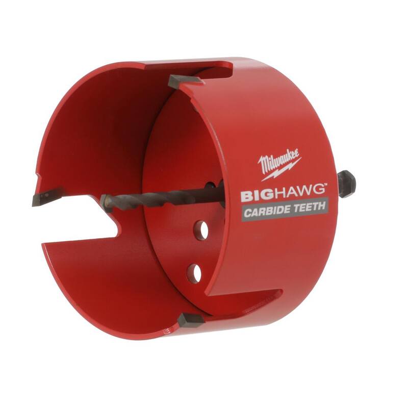 Estuche de sierra de perforación de carburo BIG HAWG de Milwaukee con juego de brocas autoperforantes SWITCHBLADE Plumbers (13 piezas) - 49-56-9285-49-22-5100