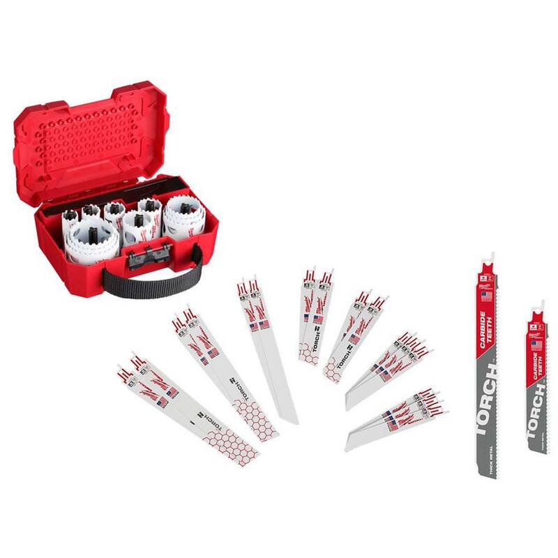 Set de sierra perforadora de uso general Milwaukee Hole Dozer Bi-Metal con set de hojas de corte para metal (33 piezas) - 49-22-4175-49-22-1216Y