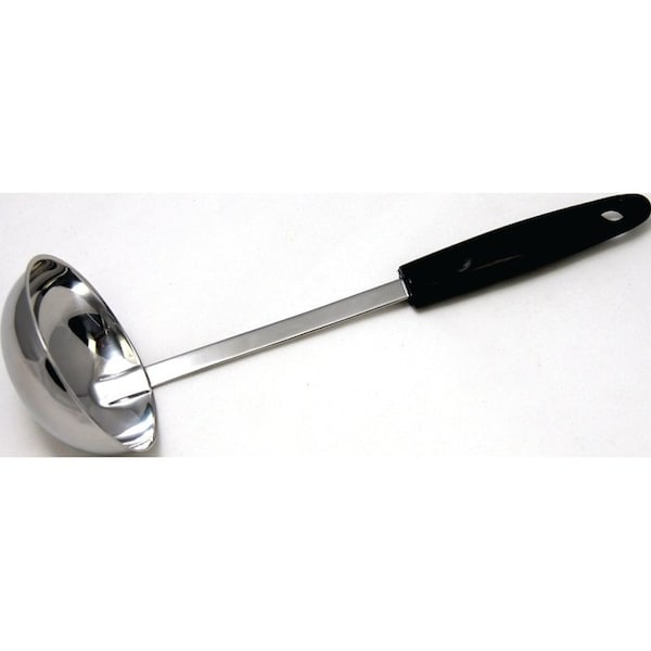 Chef Craft Soup Ladle, 32 oz Volume, 1112 in OAL, Stainless Steel, Black, Chrome - 12960