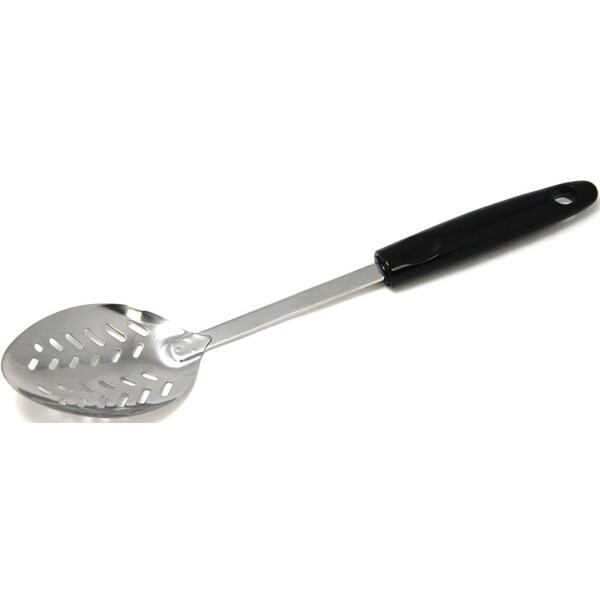 Chef Craft Spoon, 12 in OAL, Stainless Steel, Black, Chrome - 12931