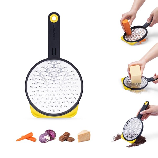 Dreamfarm Dreamfarm Yellow Polypropylene/Stainless Steel Ograte - DFOG3369