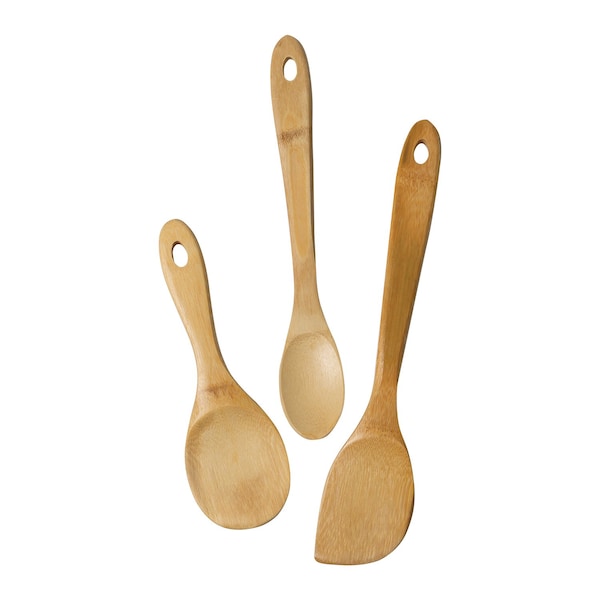 Joyce Chen Burnished Bamboo Wok Utensils, 3-Piece Set - J33-2018
