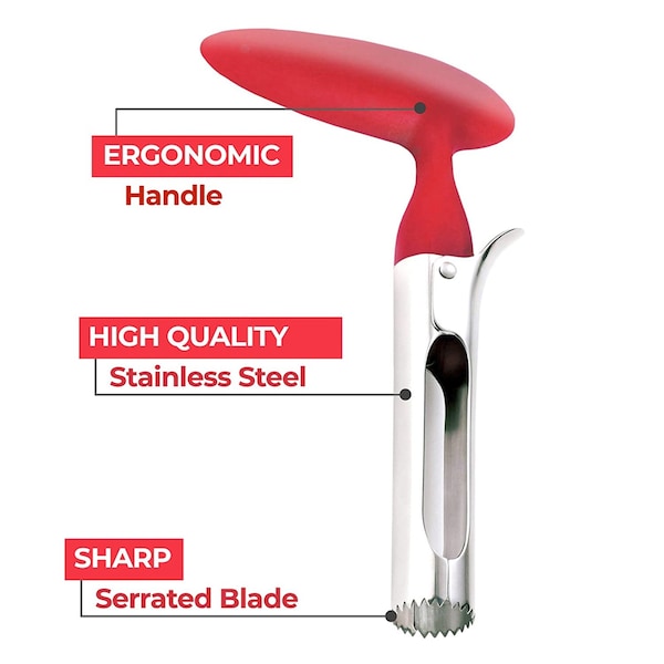 1947Kitchen Stainless Steel Apple and Fruit Corer Remover - TI-DANAC-RED