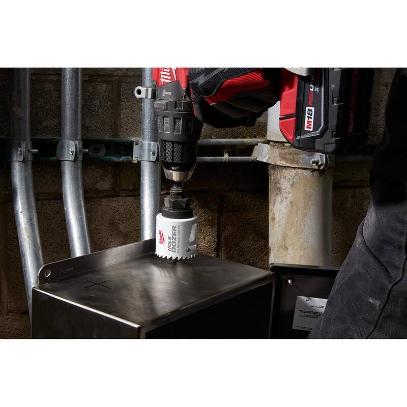 Juego de sierra de perforación de carburo Hole Dozer de Milwaukee (8 piezas) con juego de hojas de sierra recíproca de carburo SAWZALL (5 piezas) - 49-22-3075-49-22-5505