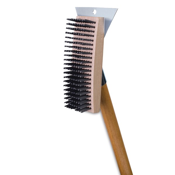 Malish Grill Brush, 6 Rows, 19 Columns, 27" Handle, PK 12 - BP