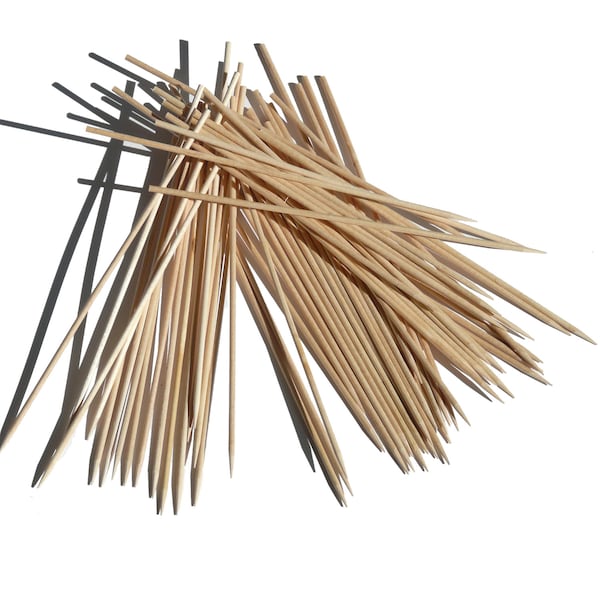 Blue Donuts Barbecue Accessories, Barbecue Skewers, Bamboo, 500 Pieces, 8 Inches - BD3688920