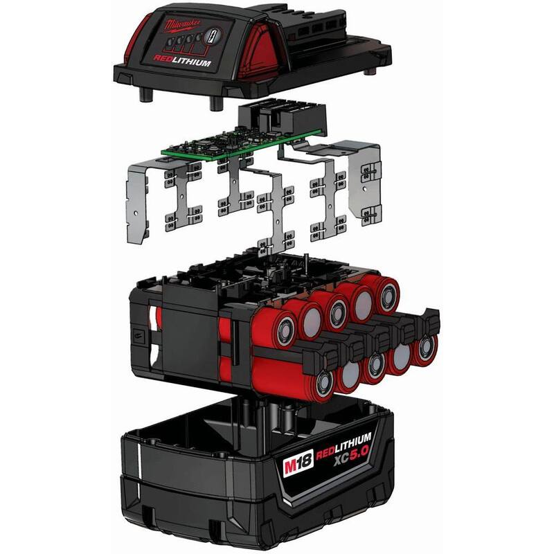 Milwaukee M18 18-Volt 5.0 Ah Paquete de batería de ion de litio XC de capacidad extendida - 48-11-1850