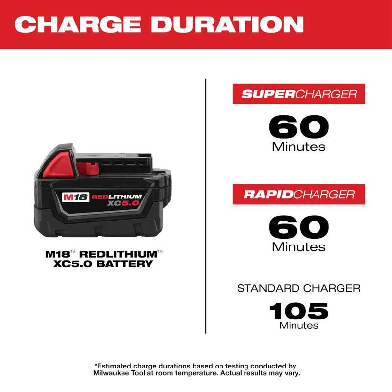 Milwaukee M18 18-Volt 5.0 Ah Paquete de batería de ion de litio XC de capacidad extendida - 48-11-1850