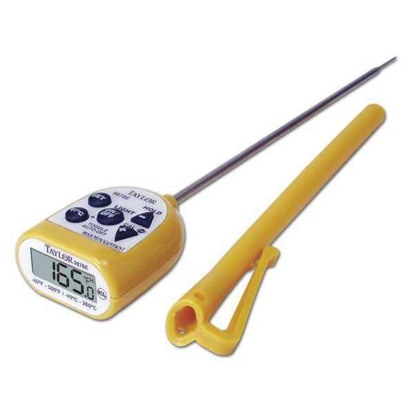 Taylor 6" LCD Digital Food Service Thermometer with -40 to 500 (F) - 9878E