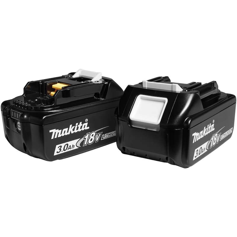 Paquete de baterías de alta capacidad de iones de litio de 18V LXT Makita 3.0Ah con medidor de combustible (paquete de 2) - BL1830B-2