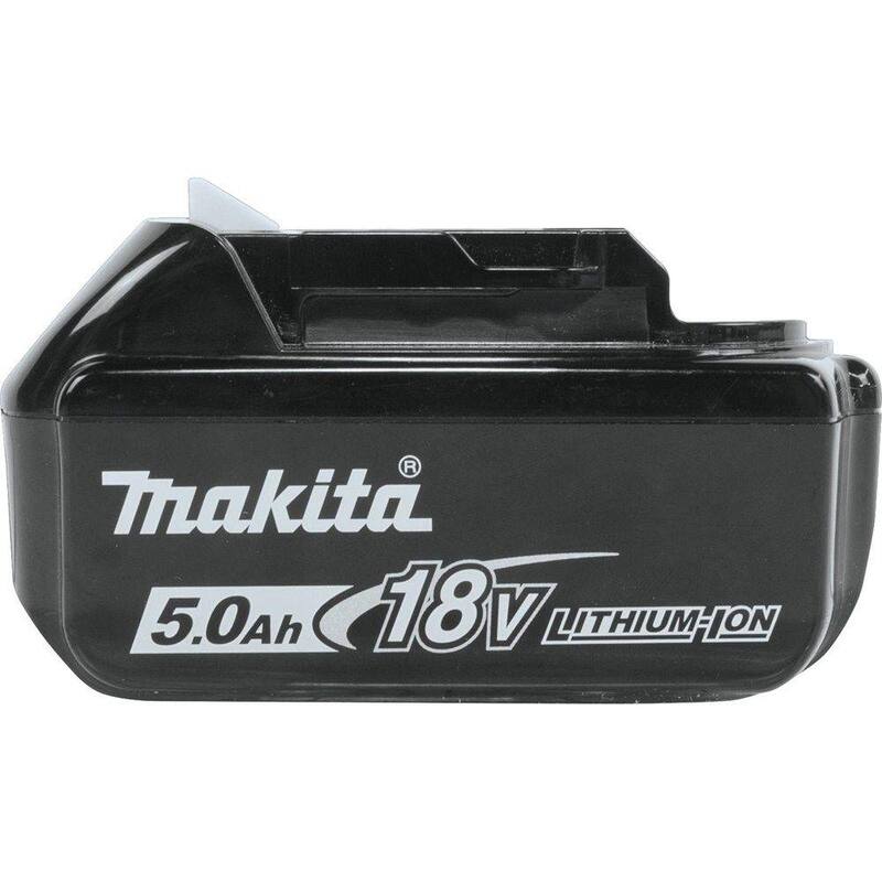 Paquete de batería de alta capacidad de iones de litio Makita 18V LXT 5.0Ah con indicador de combustible - BL1850B