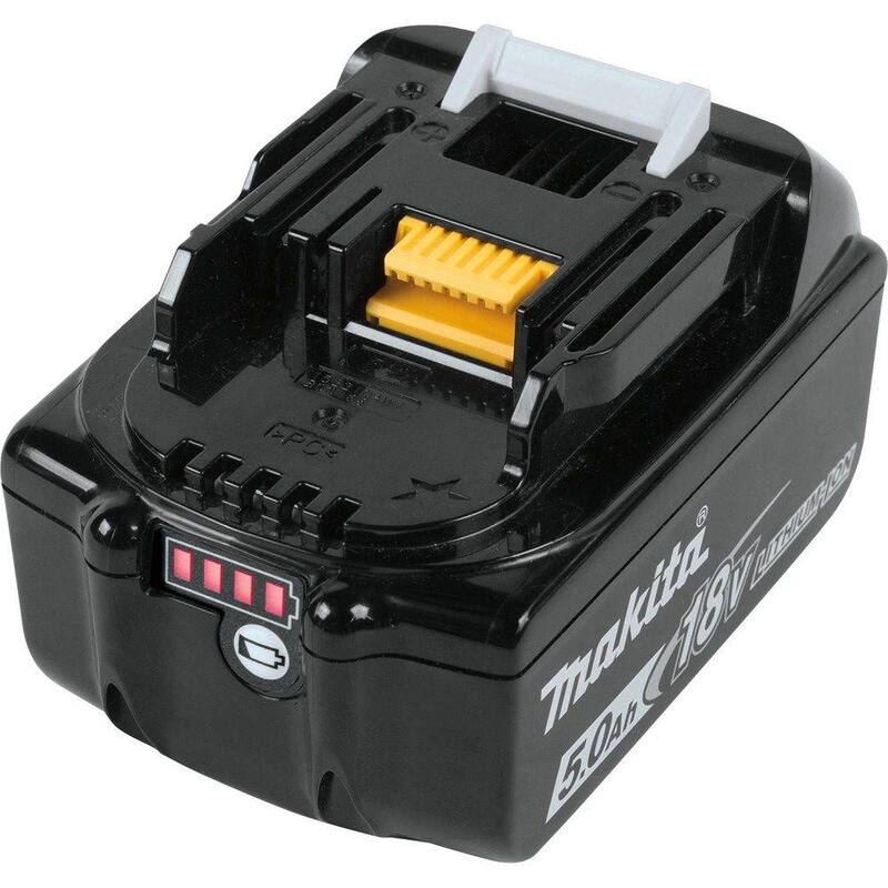 Paquete de batería de alta capacidad de iones de litio Makita 18V LXT 5.0Ah con indicador de combustible - BL1850B