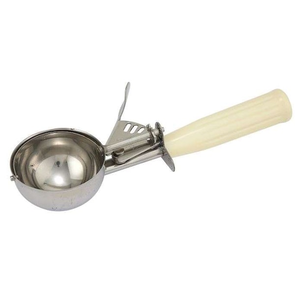 Winco Winco Size 10 3.75 oz. Ivory Plastic Ice Cream Disher - ICD-10