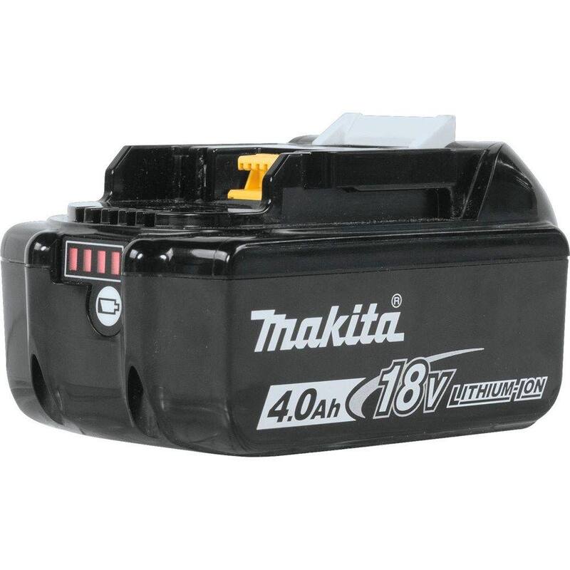 Paquete de batería de alta capacidad de iones de litio Makita 18V LXT 4.0Ah con indicador de combustible - BL1840B