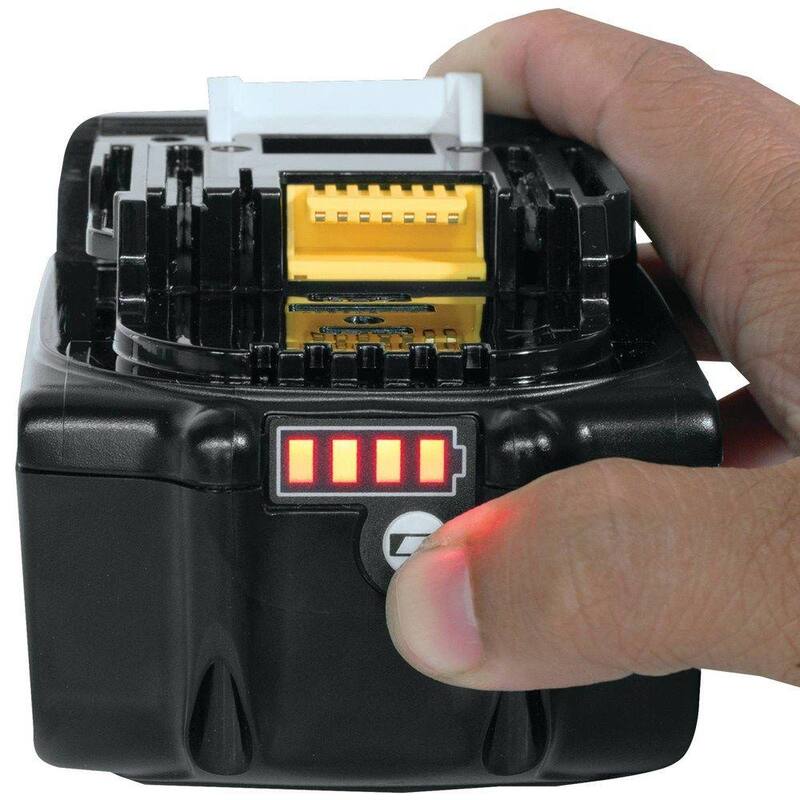 Paquete de batería de alta capacidad de iones de litio Makita 18V LXT 4.0Ah con indicador de combustible - BL1840B