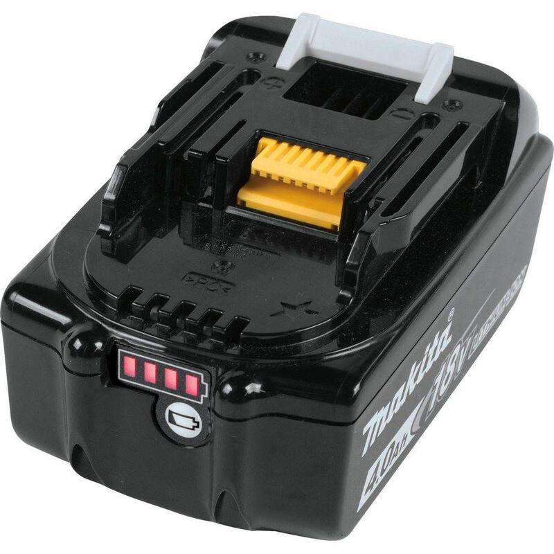 Paquete de batería de alta capacidad de iones de litio Makita 18V LXT 4.0Ah con indicador de combustible - BL1840B
