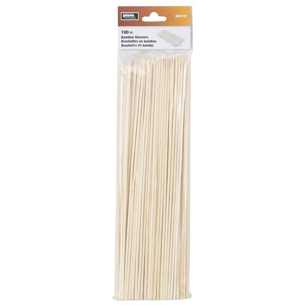 Omaha 100 Pc Bamboo Skewers, 12 in L, Bamboo - BBQ-37236