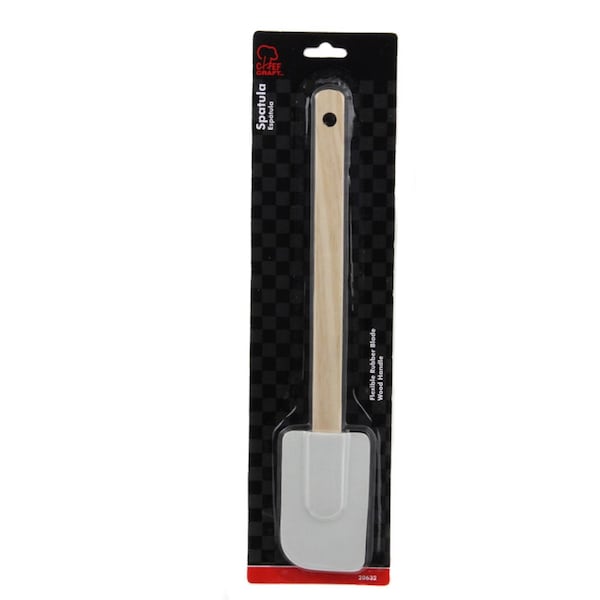 Chef Craft Chef Craft White and Brown Silicone/Wood Spatula - 20632