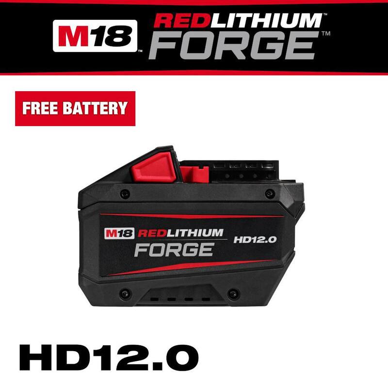 Paquete de batería Milwaukee M18 18V de iones de litio REDLITHIUM FORGE HD 12.0 Ah - 48-11-1813