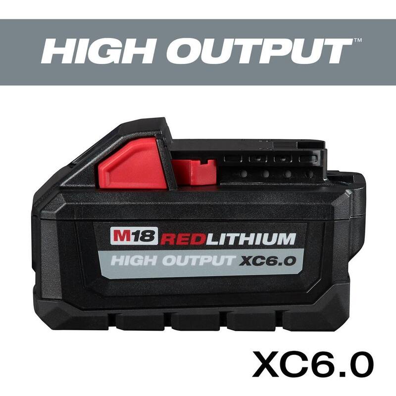 Kit de inicio de alto rendimiento Milwaukee M18 de 18 voltios con batería de 6.0 Ah y cargador - 48-59-1862S