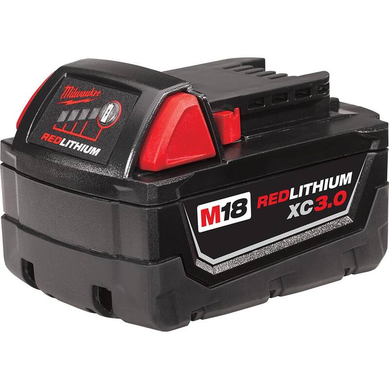 Paquete de baterías de capacidad extendida de iones de litio de 18 voltios M18 XC de Milwaukee 3.0Ah (paquete de 2) - 48-11-1822