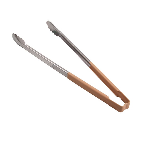 Vollrath Tongs, Scallop , 16", Tan Hdl - 4781660
