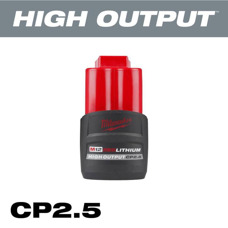 Batería de alto rendimiento de iones de litio de 12V 2.5 Ah Milwaukee M12 - 48-11-2425
