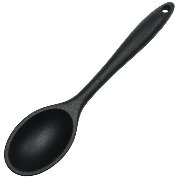 Chef Craft Premium Series Basting Spoon, 11 in OAL, Silicone/Steel, Black - 13630
