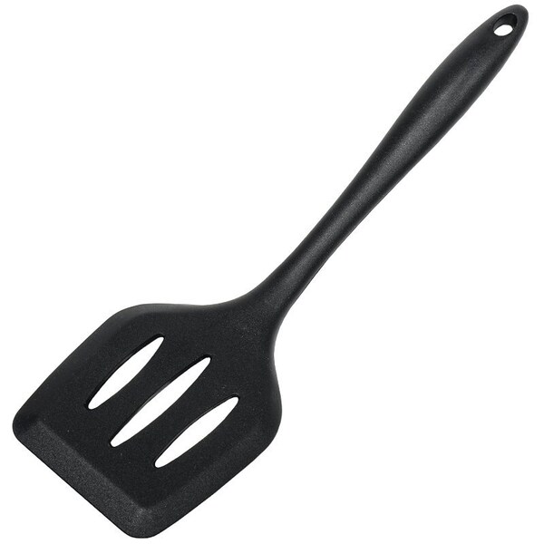 Chef Craft Premium Series Spatula, 11-3/4 in OAL, Silicone Blade, Black - 13610